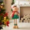 Glitzhome® 39" Telescopic Fabric Christmas Gingerbread Man Standing Décor